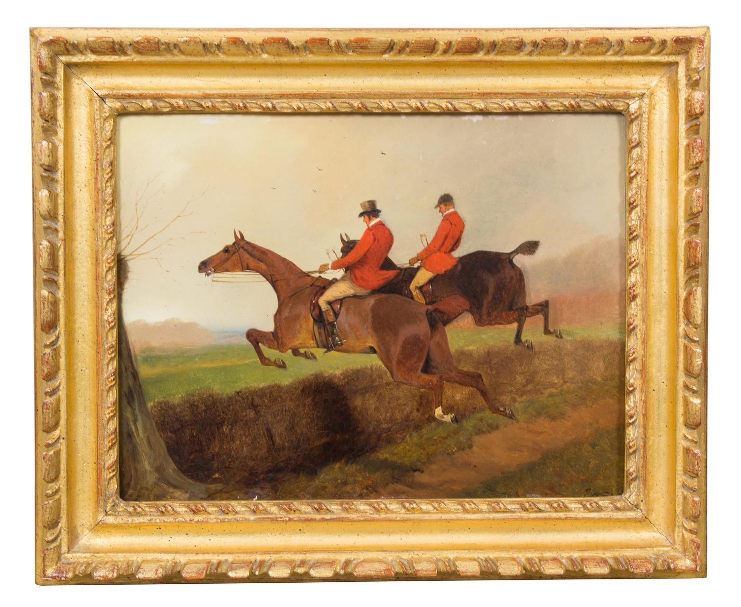 George Wright, (English, 1860-1942), Taking a Fence and Over the Fence
