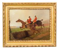 George Wright, (English, 1860-1942), Taking a Fence and Over the Fence