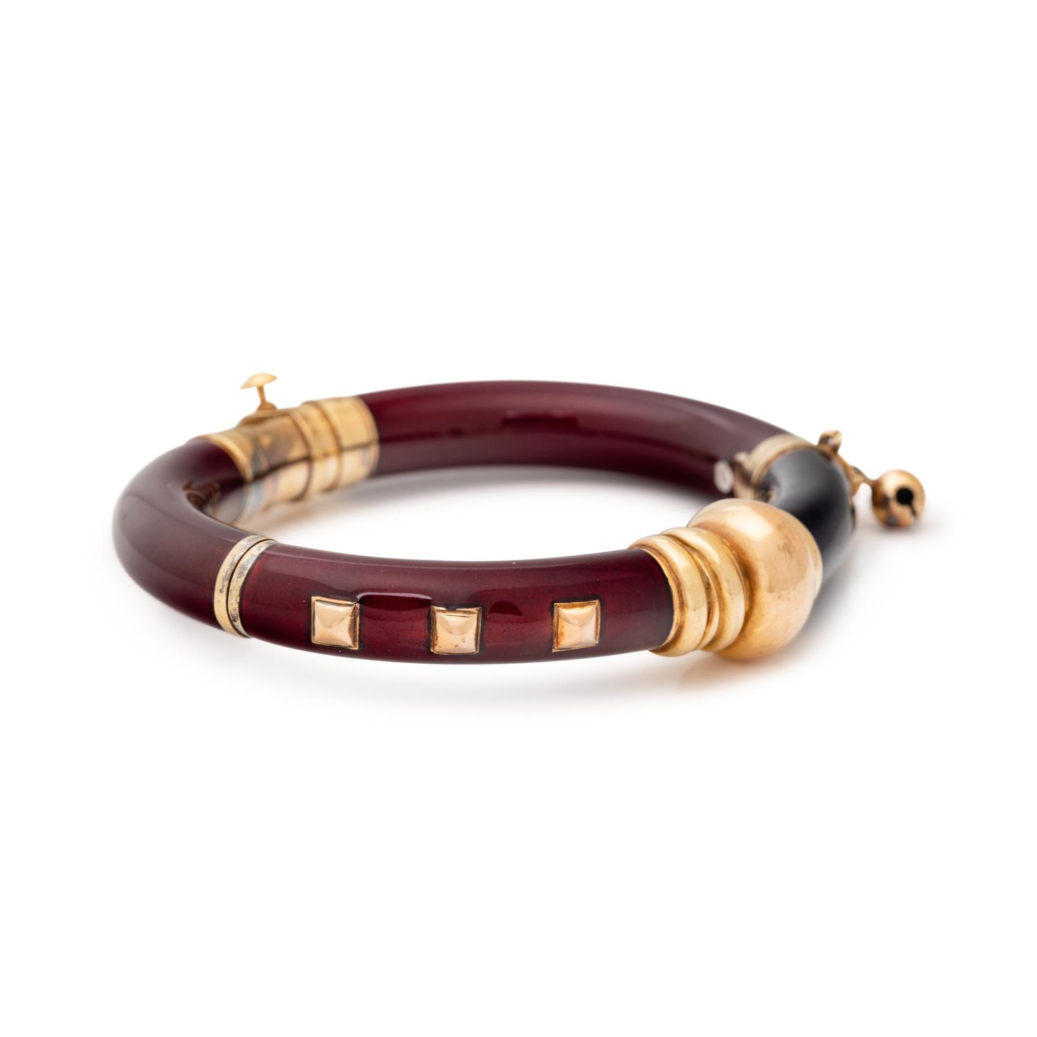LA NOUVELLE BAGUE, ENAMEL BANGLE BRACELET