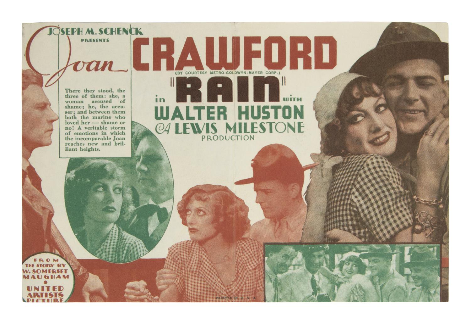 [Maugham, W. Somerset (1874-1965)]. A large archive of materials related to Maugham's film and theatrical career including playbills, broadsides, movie stills, a typescript, and programs.