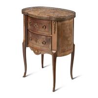 Two Louis XV/XVI Transitional Style Side Tables