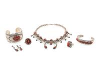 Navajo Silver and Coral Jewelry