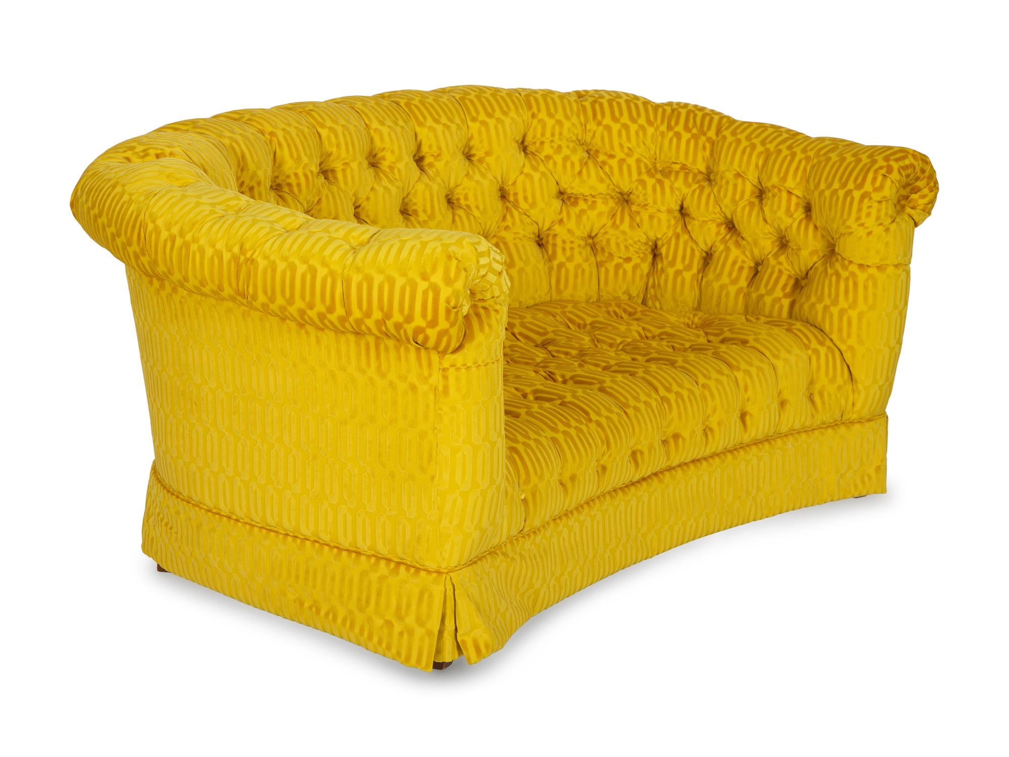 A Pair of Button Tufted Sofas