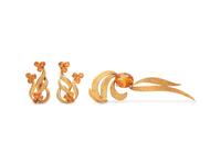 YELLOW GOLD AND CITRINE SET
