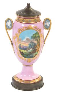A French Porcelain Vase, Height 12 inches.