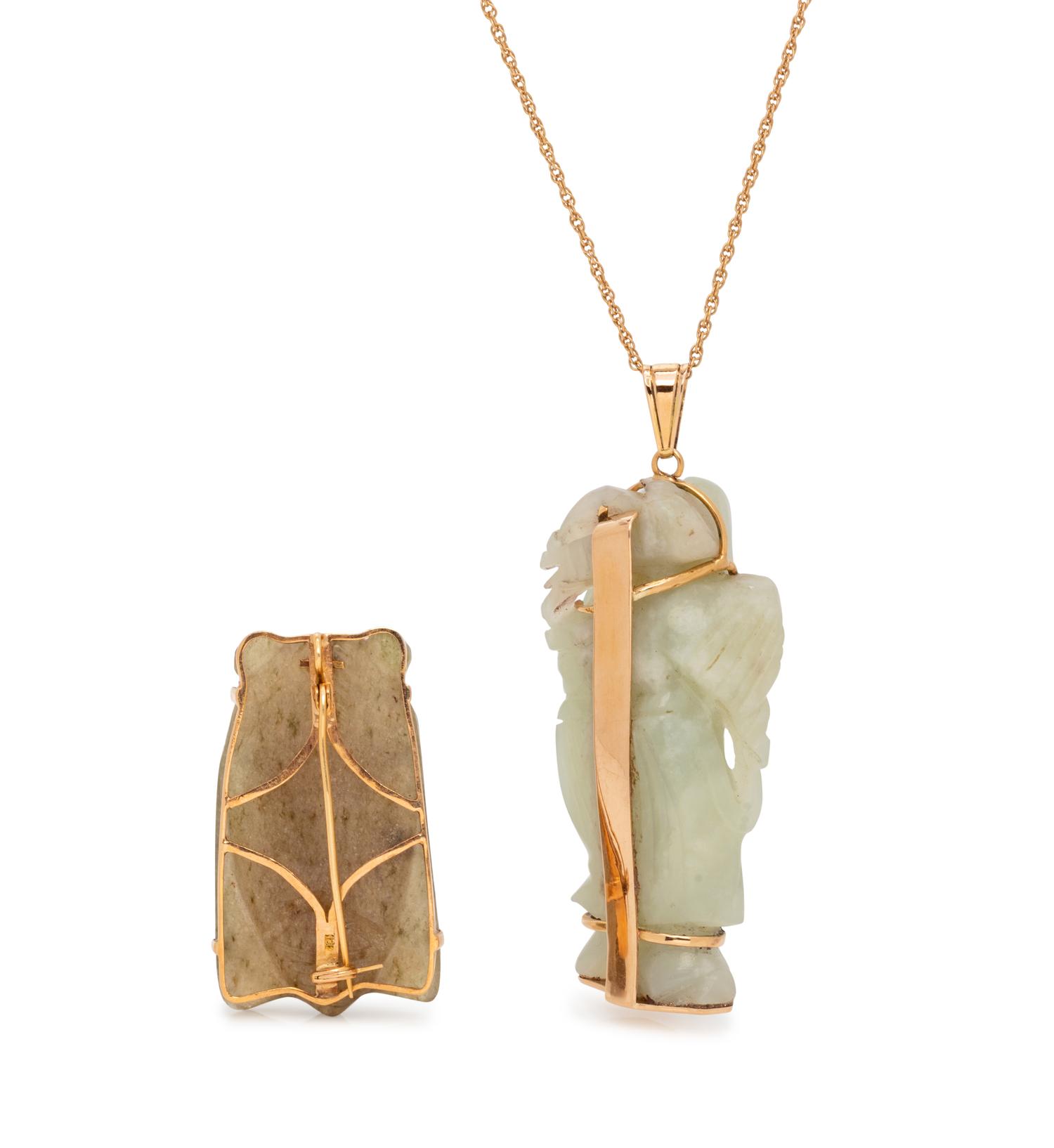 COLLECTION OF JADE JEWELRY