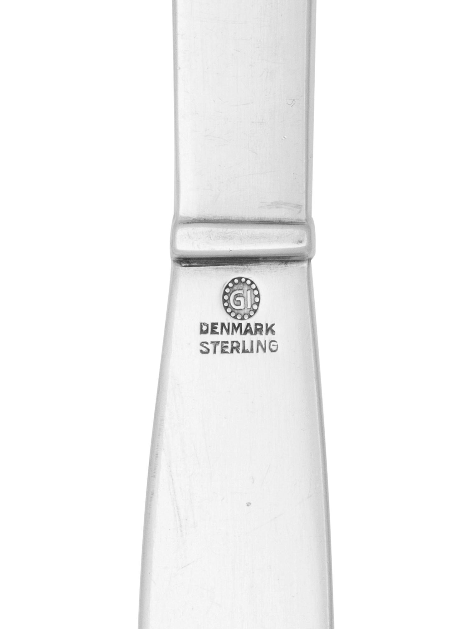 A Georg Jensen Pyramid Silver Flatware Service