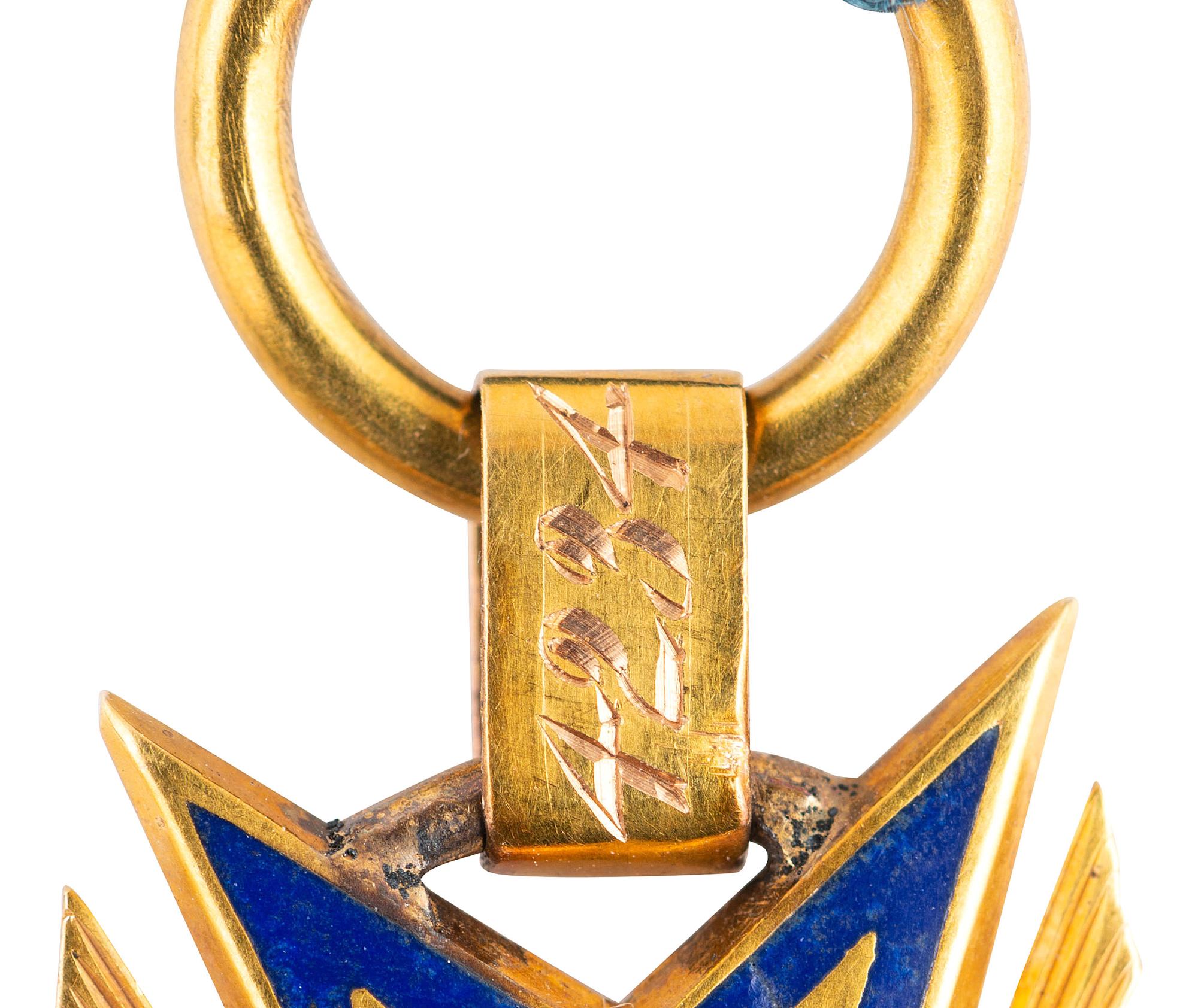 [CIVIL WAR]. MOLLUS badge and button identified to Henry M. Rice. Ex Julian Converse Collection.