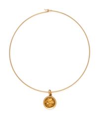 YELLOW GOLD AND COIN COLLAR NECKLACE