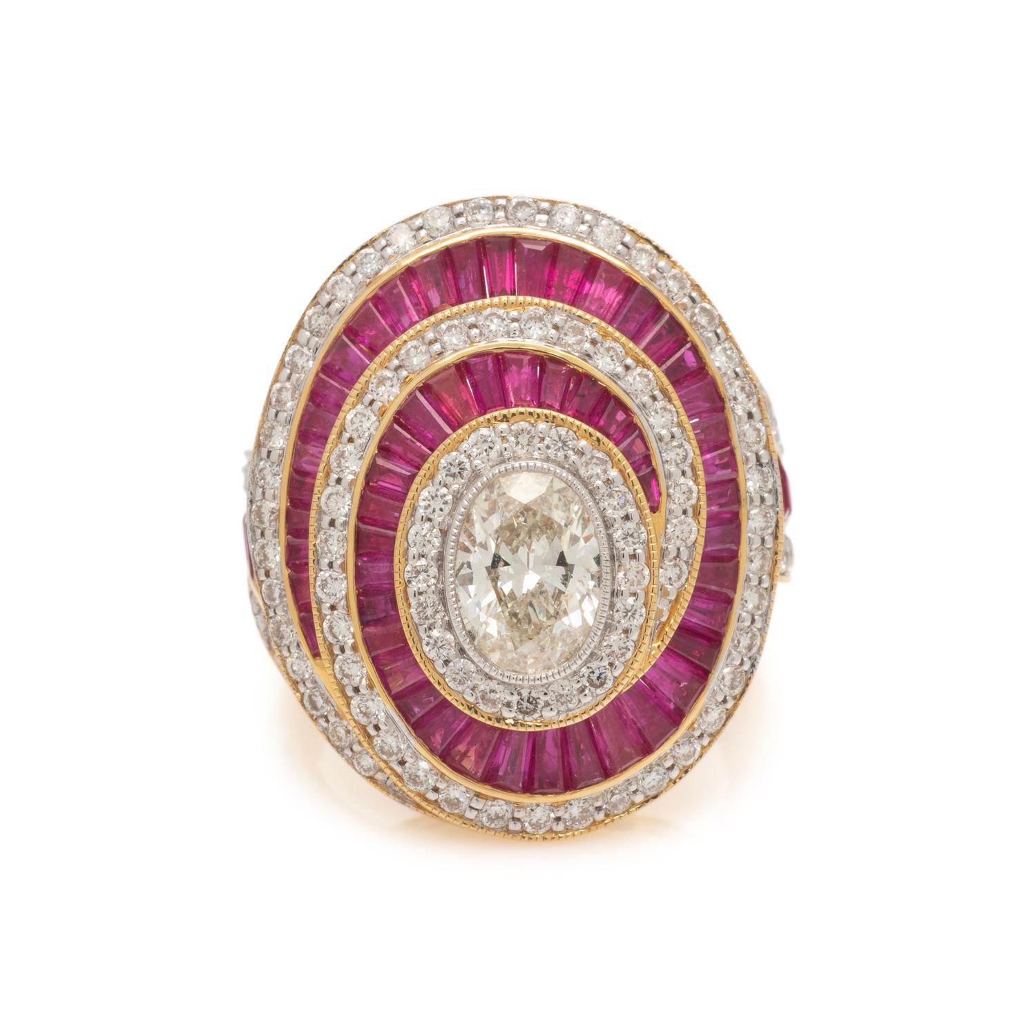 DIAMOND AND RUBY RING