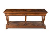 A Continental Walnut Console Table