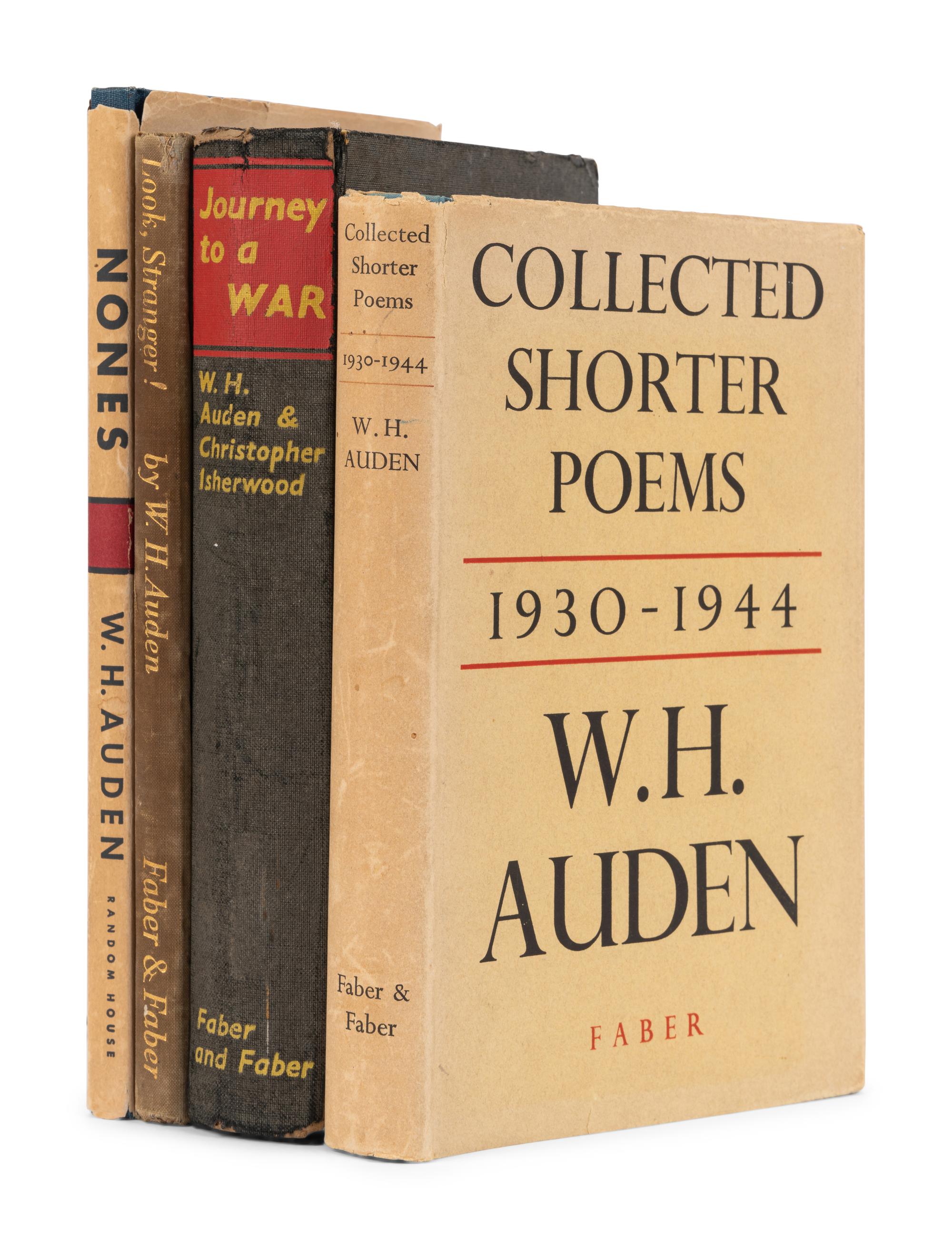 AUDEN, Wystan Hugh (1907-1973). A group of 4 FIRST EDITIONS, comprising: