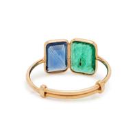 EMERALD AND SAPPHIRE RING