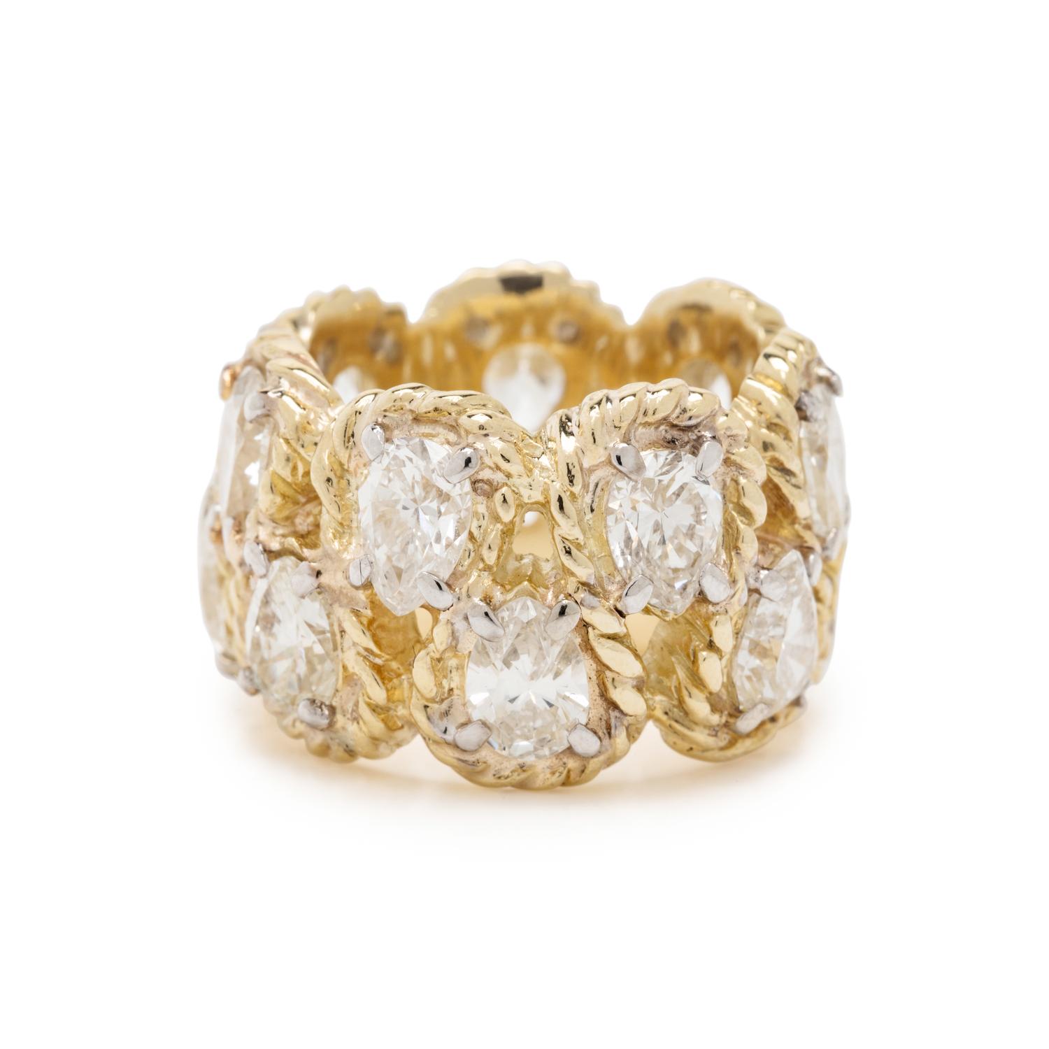 YELLOW GOLD AND DIAMOND ETERNITY BAND