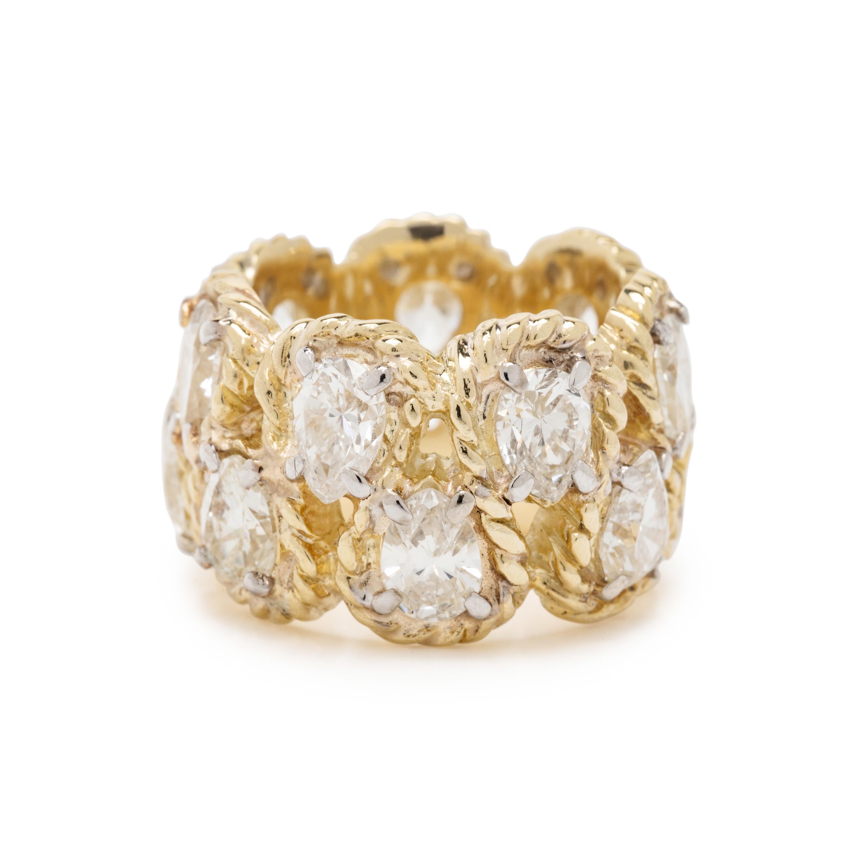 YELLOW GOLD AND DIAMOND ETERNITY BAND
