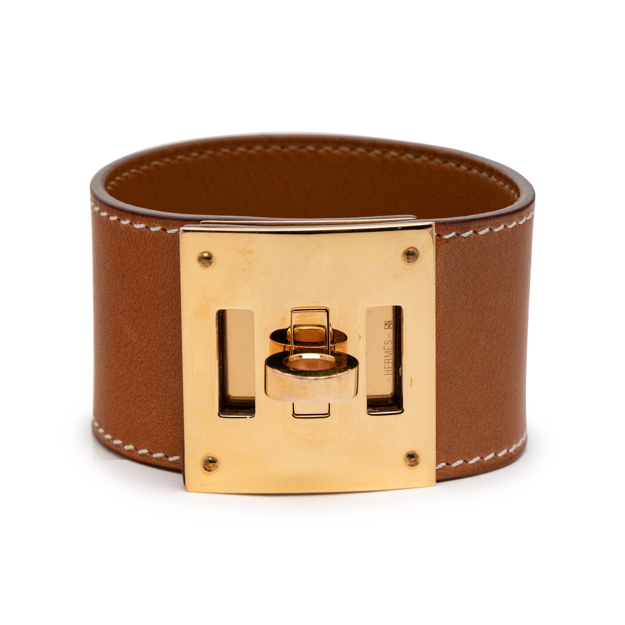 HERMÈS, KELLY DOG BRACELET IN BARÉNIA LEATHER
