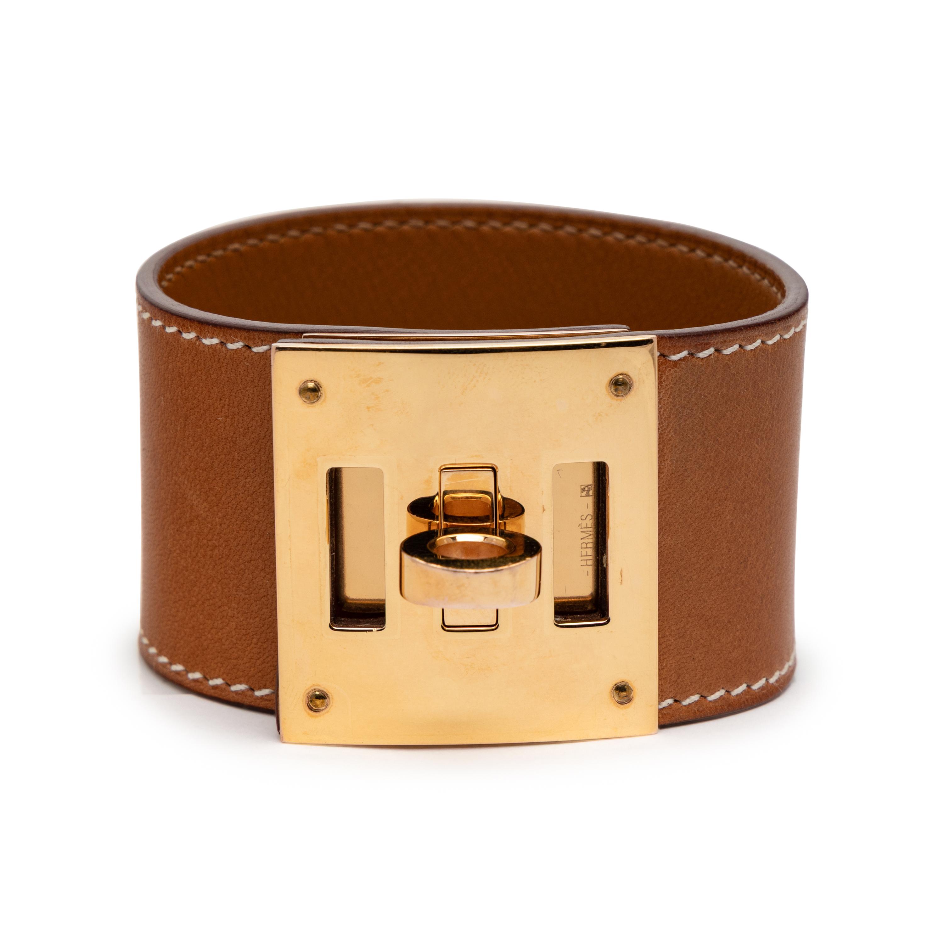 HERMÈS, KELLY DOG BRACELET IN BARÉNIA LEATHER