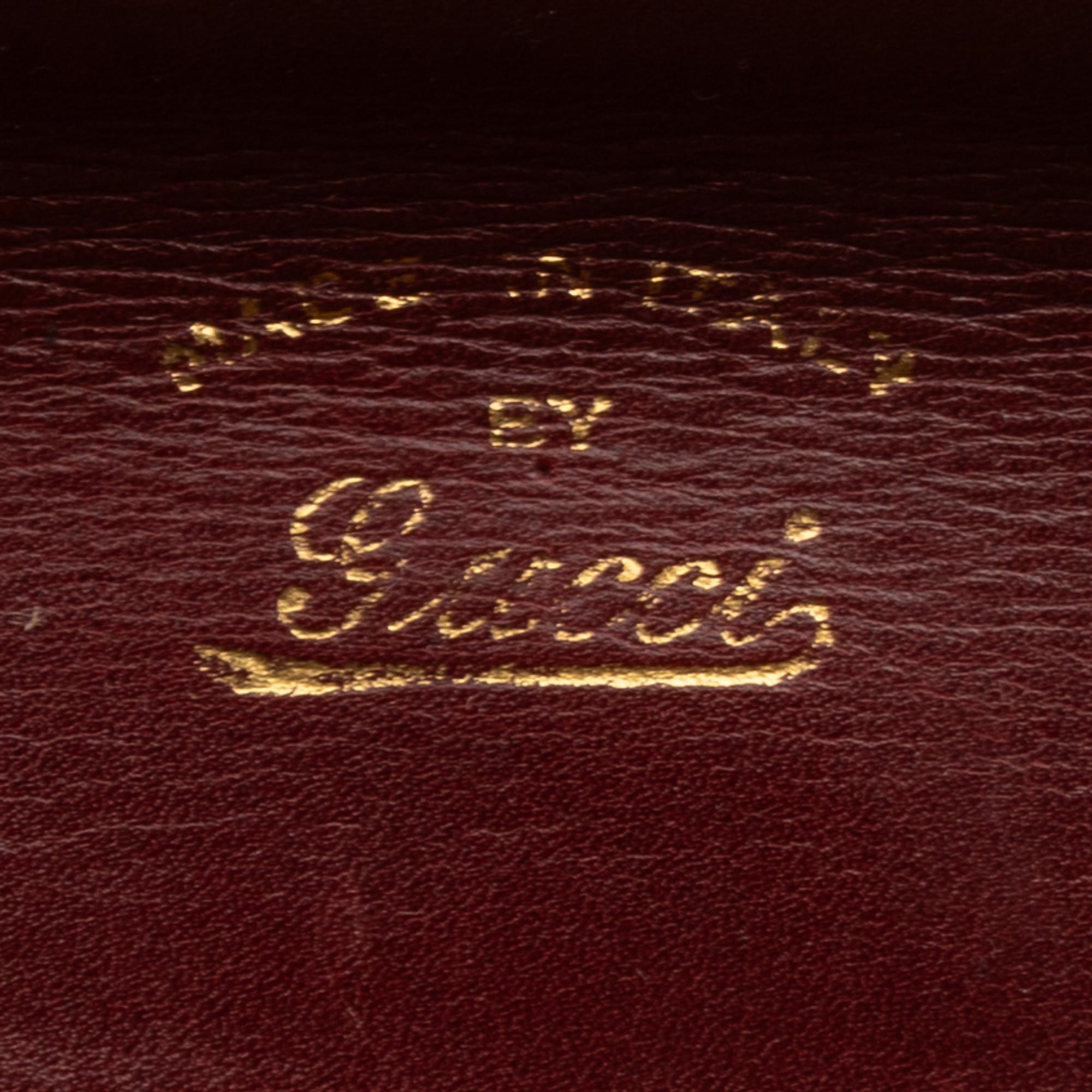 Gucci, Maroon Leather Briefcase, 1980's
