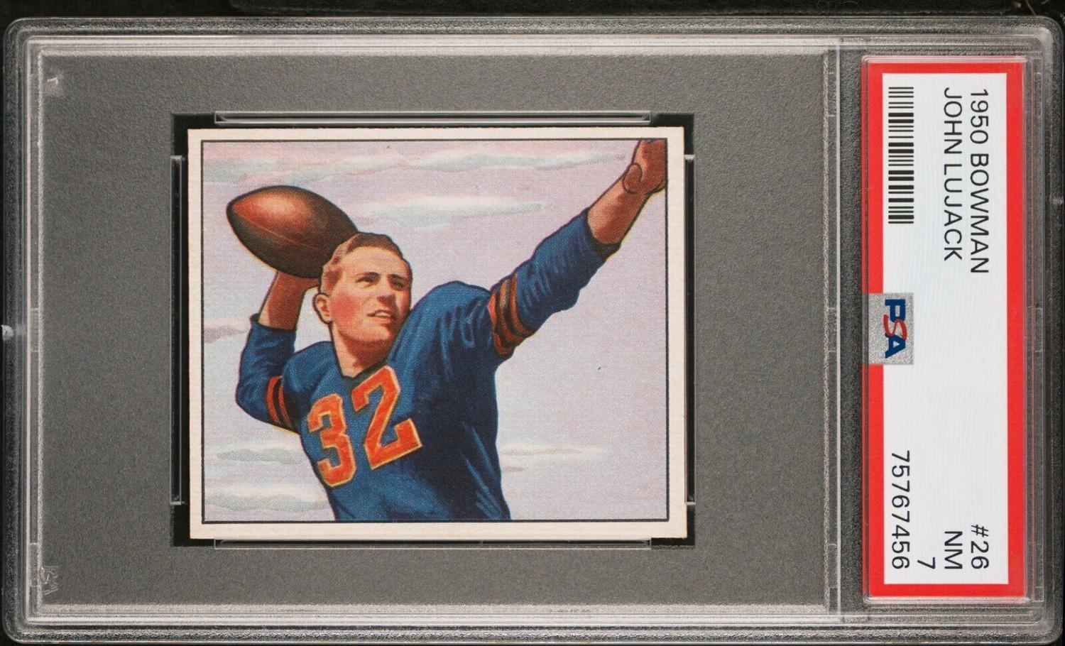 A Group of 1950 Bowman Chicago Bears PSA Graded Football Cards,
