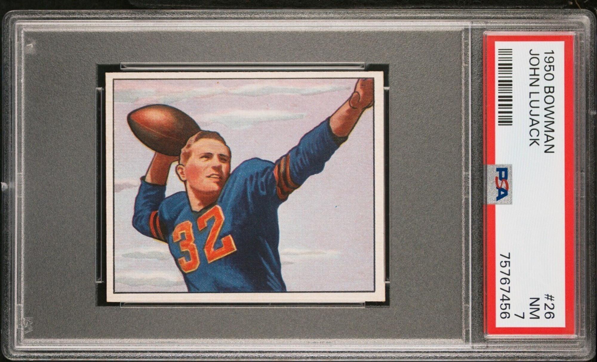 A Group of 1950 Bowman Chicago Bears PSA Graded Football Cards,