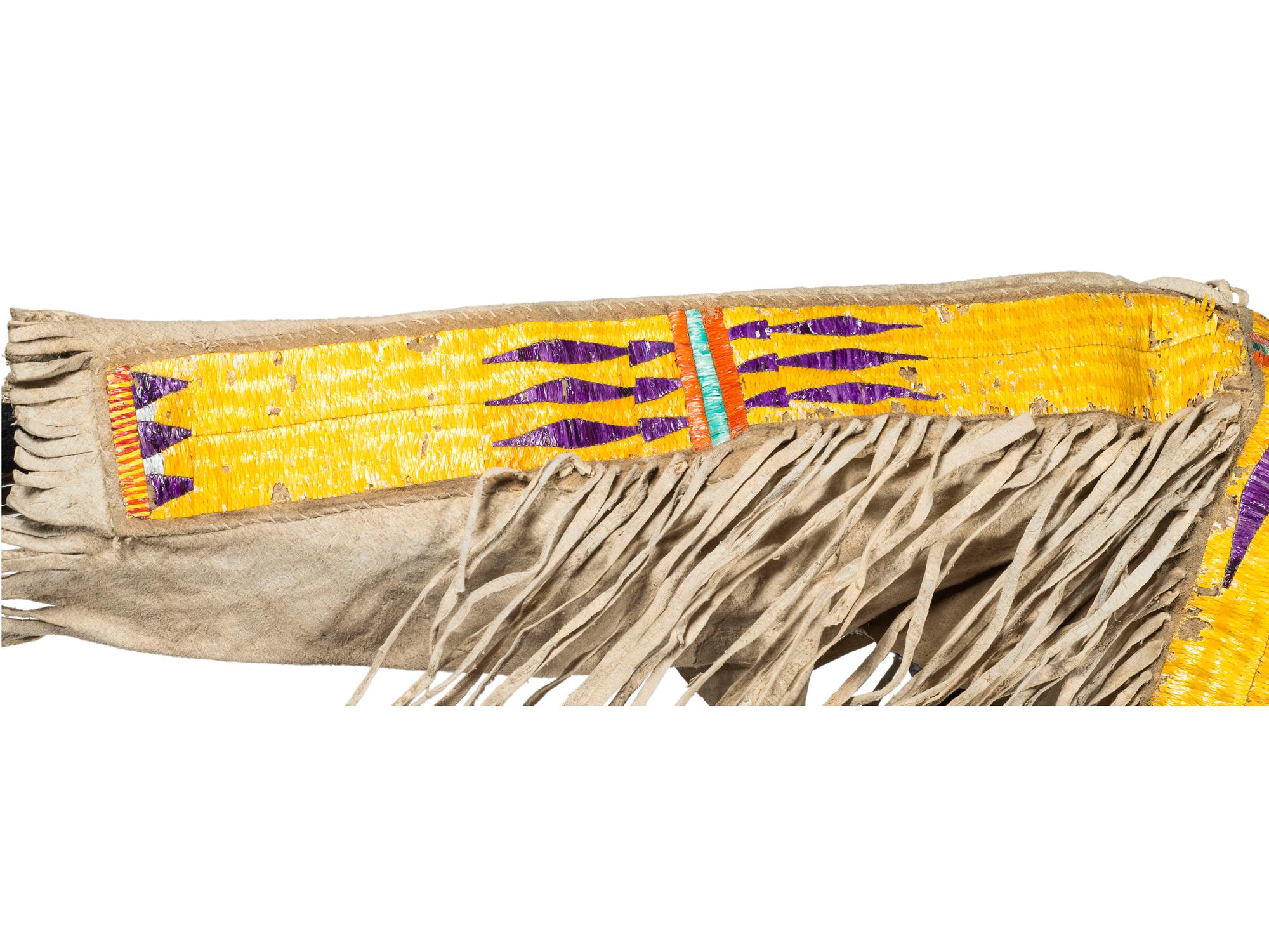Sioux Quilled Hide Shirt and Leggings
