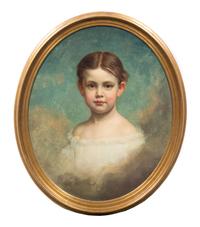 George Peter Alexander Healy, (American, 1813-1894), Memorial Portrait of Young Girl, 1866