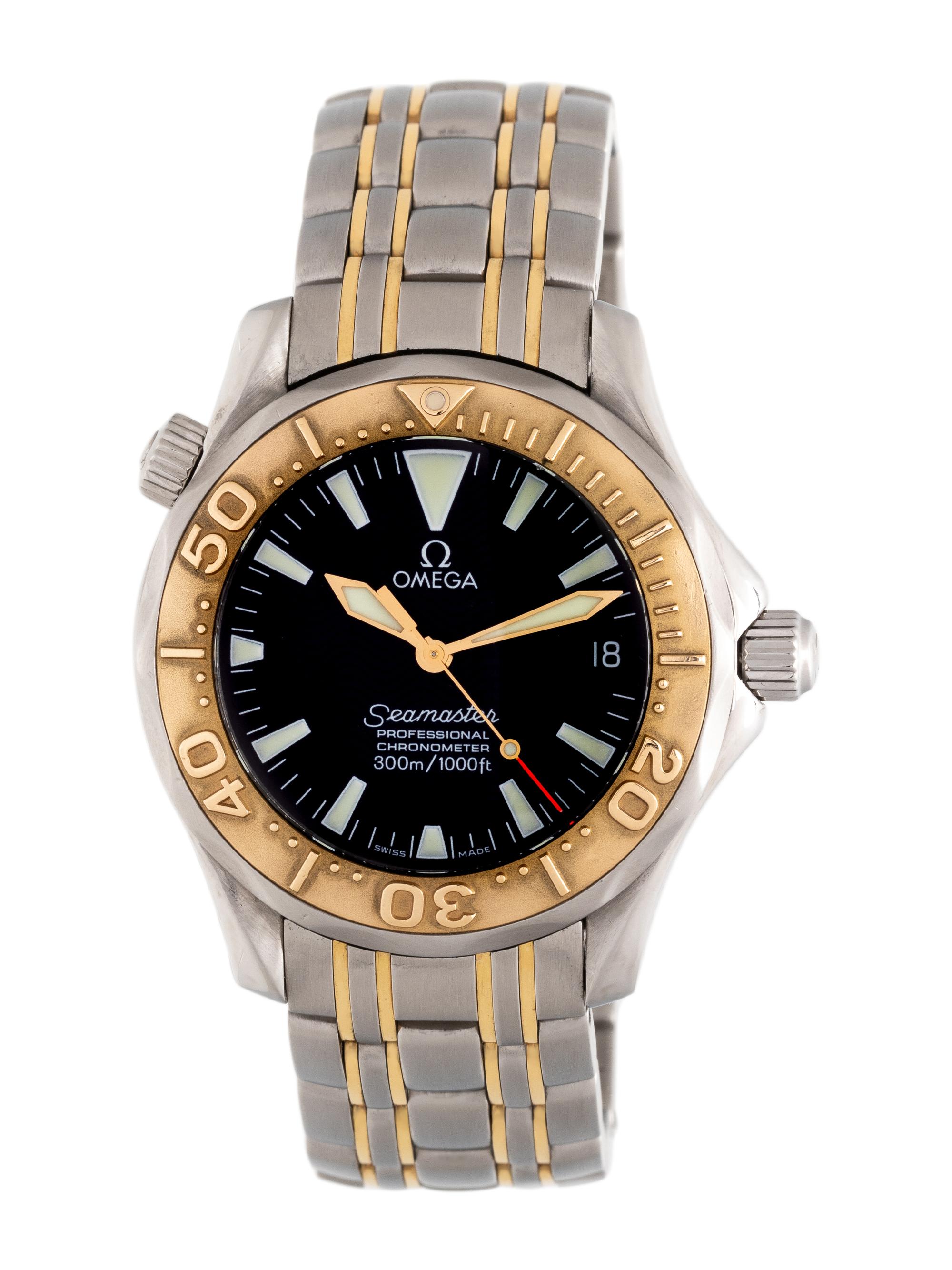 OMEGA, STAINLESS STEEL AND YELLOW GOLD 'SEAMASTER PROFESSIONAL' WRISTWATCH