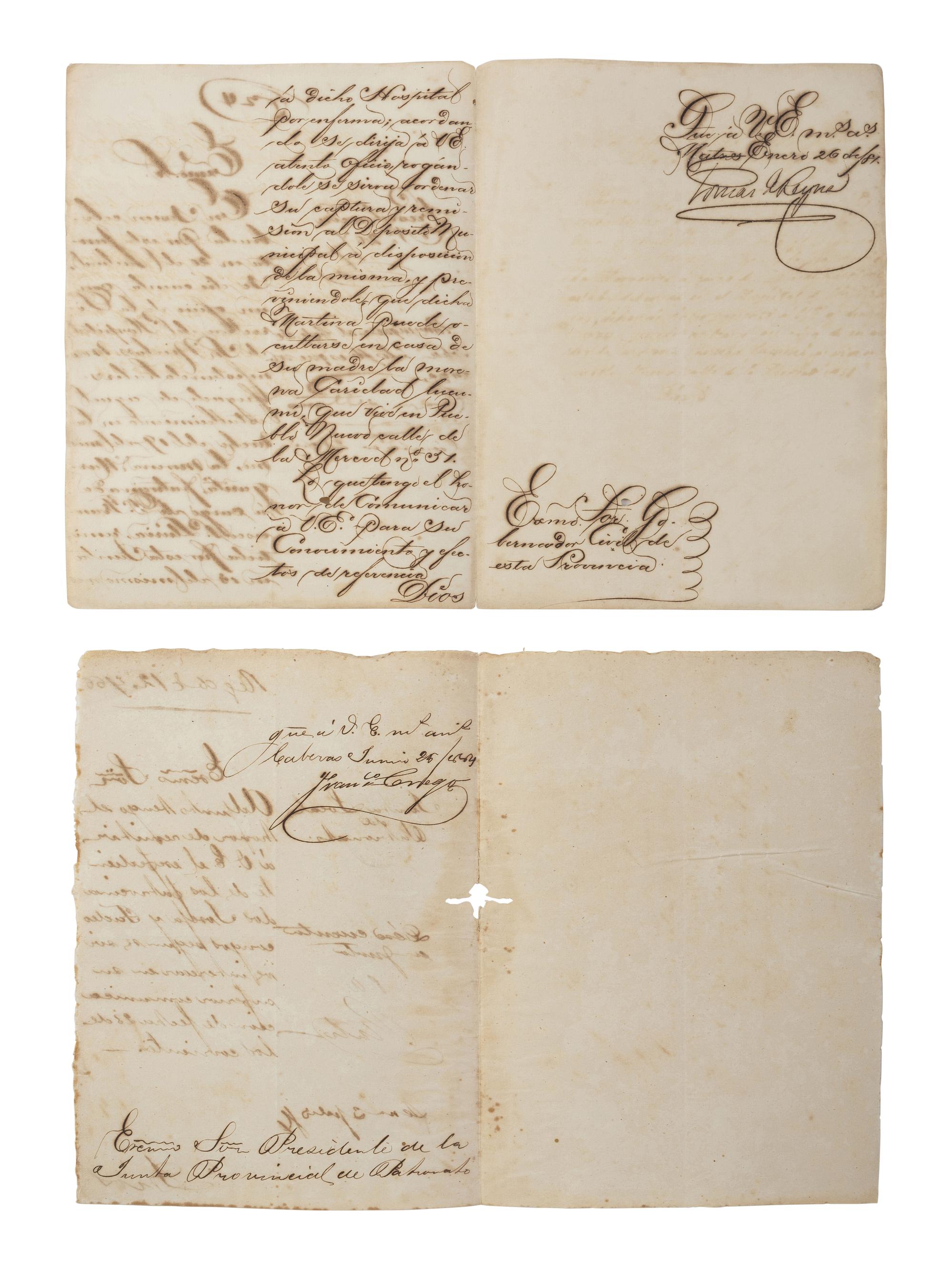[ENSLAVEMENT & ABOLITION]. A group of 29 assorted Cuban documents, some involving enslaved persons.