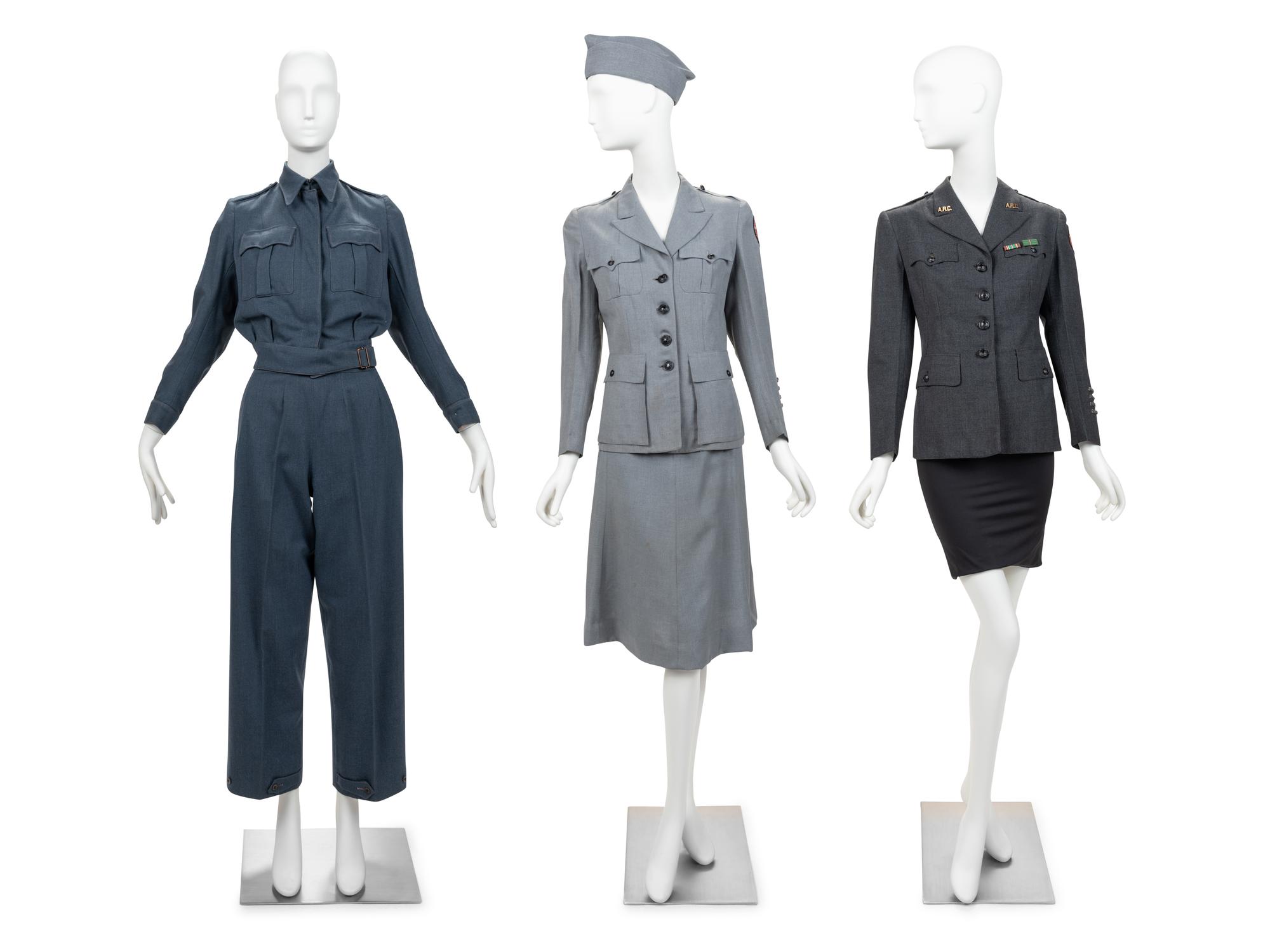 Three WWII Women's Uniforms, American Red Cross, 1938-1945