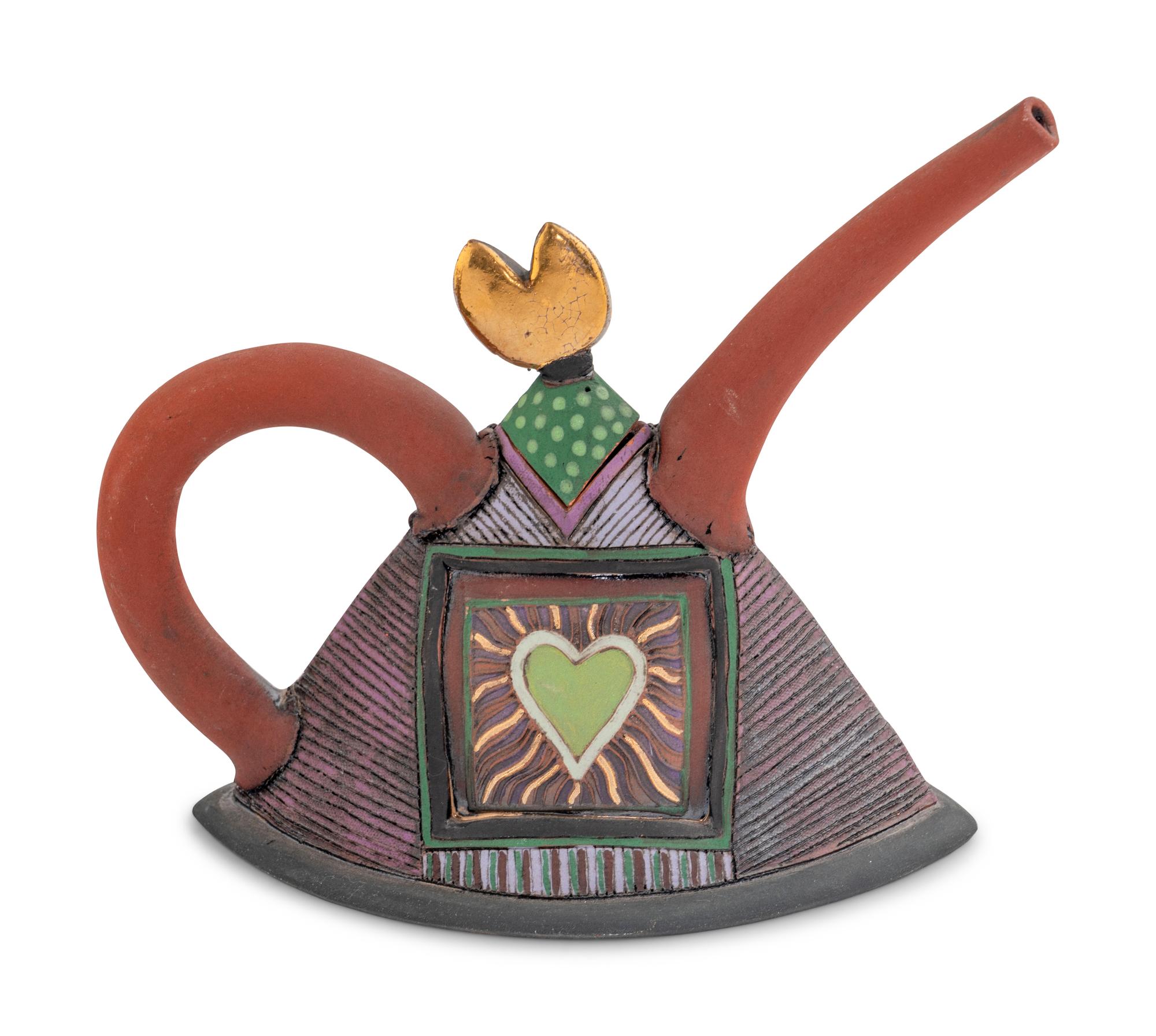 A Pair of Whimsical Ceramic Teapots
