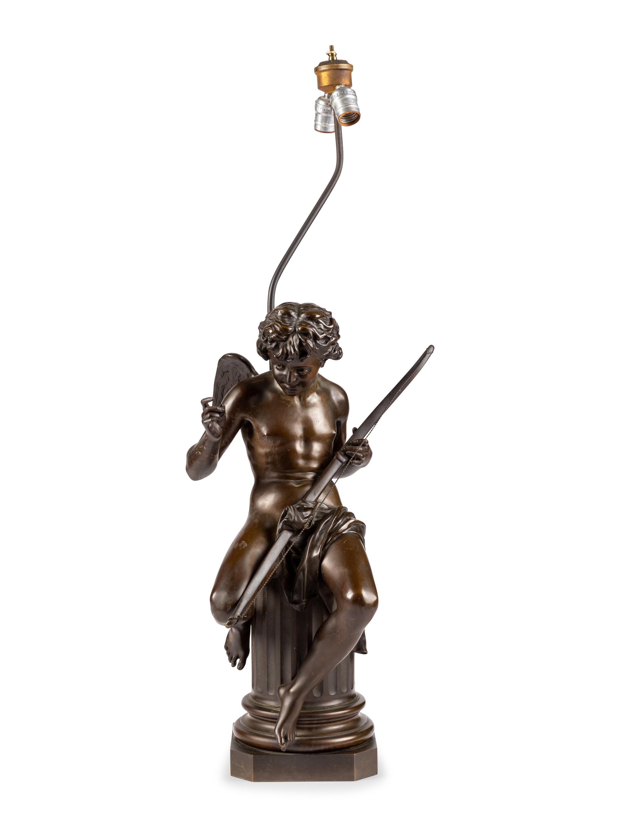 A French Bronze Figure Mounted as a Lamp