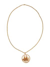 YELLOW GOLD SAILBOAT PENDANT/NECKLACE