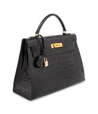 Hermès Kelly 32 Shiny Black Alligator, 1992