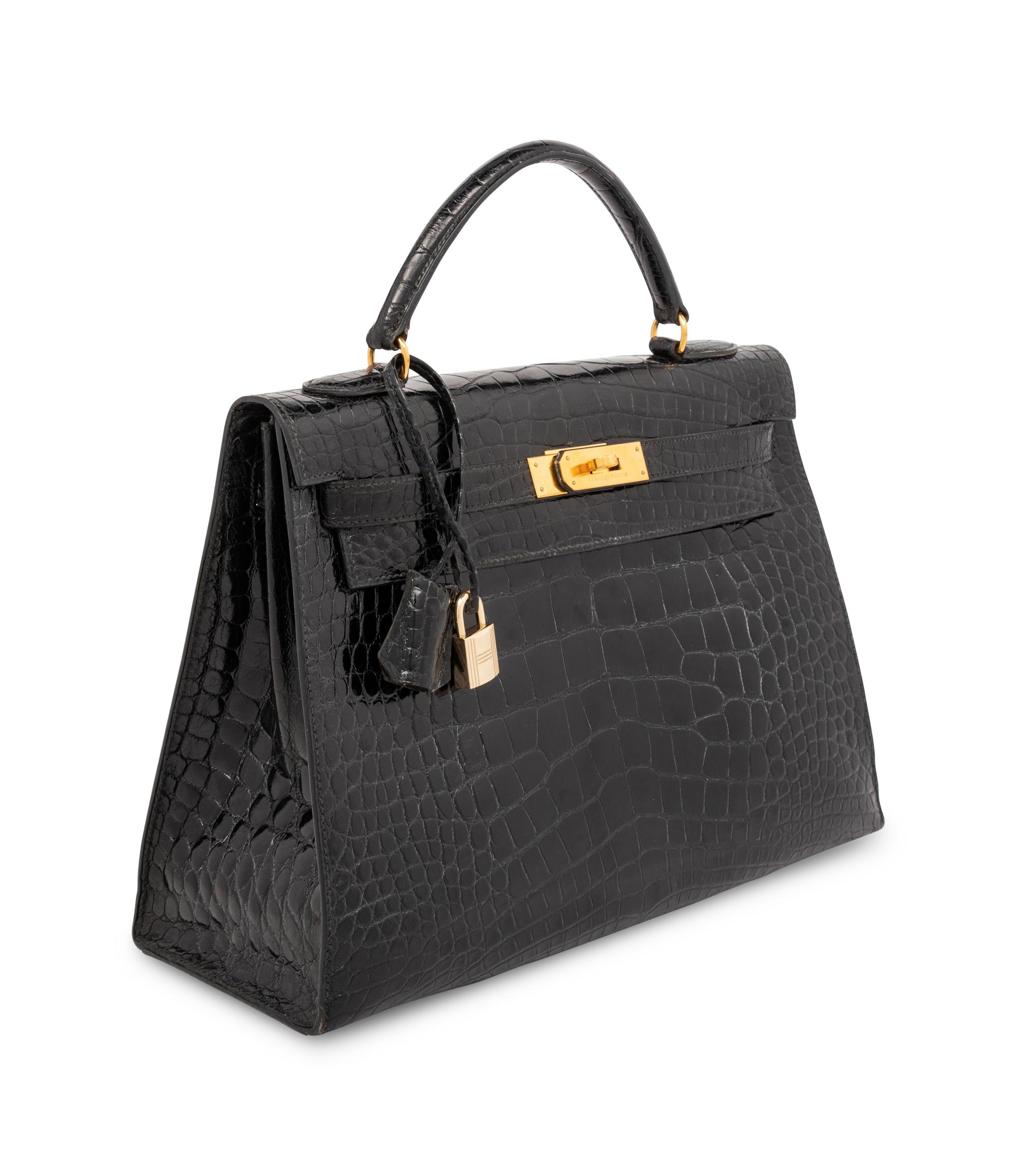 Hermès Kelly 32 Shiny Black Alligator, 1992