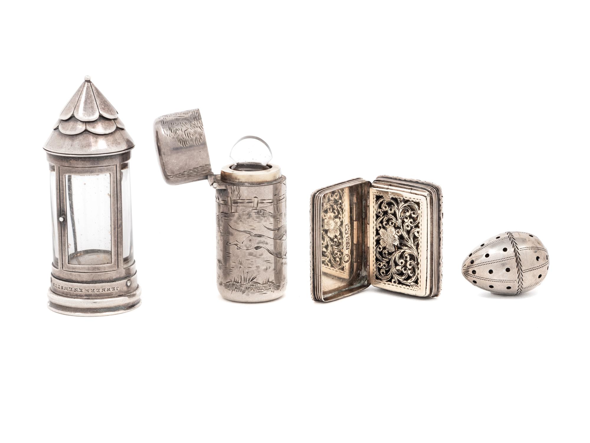 A Group of Four Silver Scent Articles