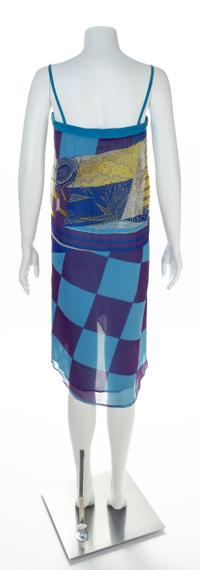 A Gianni Versace Silk Sleeveless Dress, Size 40.