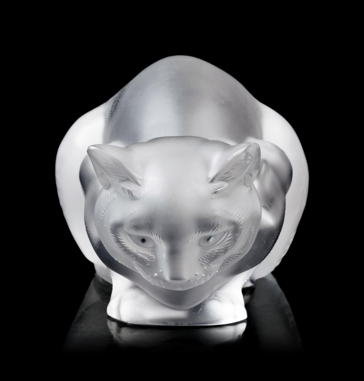 A Lalique Chat Couché Figure