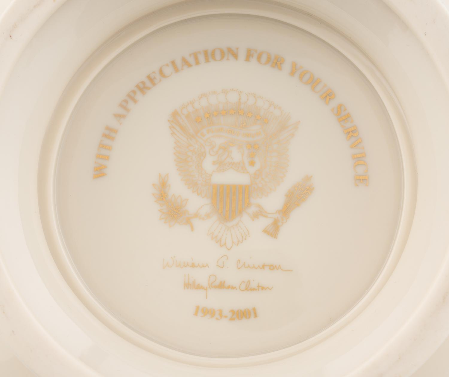 A Lenox Porcelain Millennium Pattern Presentation Bowl from the Clinton Administration
