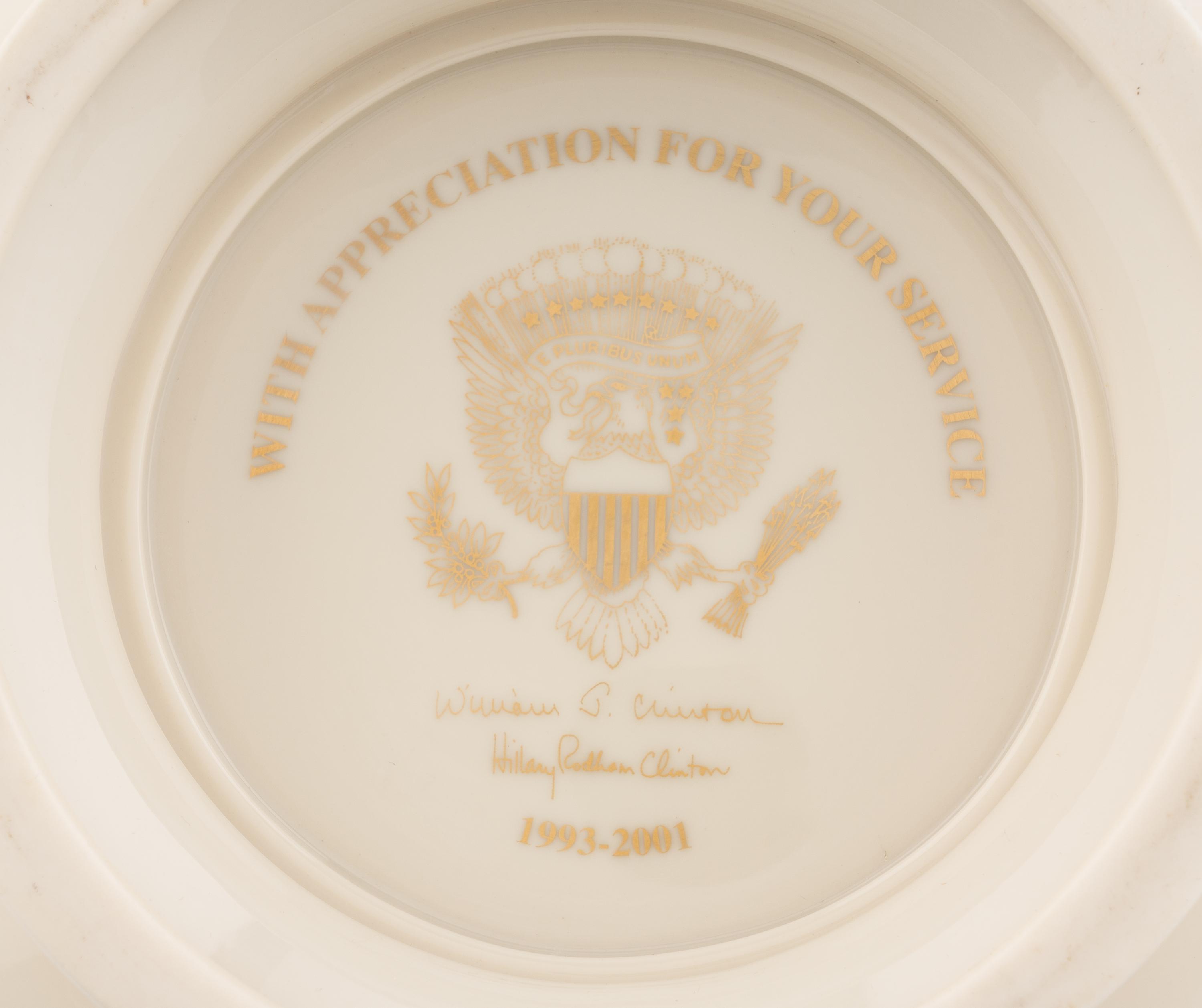 A Lenox Porcelain Millennium Pattern Presentation Bowl from the Clinton Administration