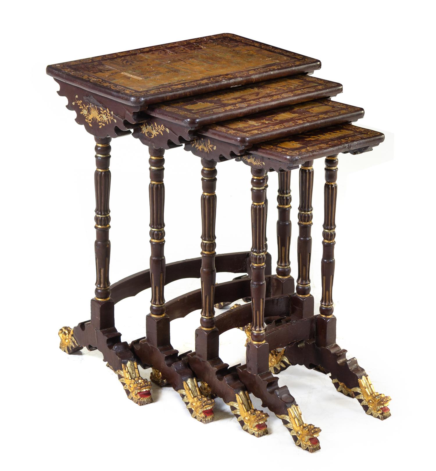 A Set of Four Chinese Nesting Tables