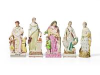 A collection of ten Staffordshire figures, England, late 18th / early 19th century