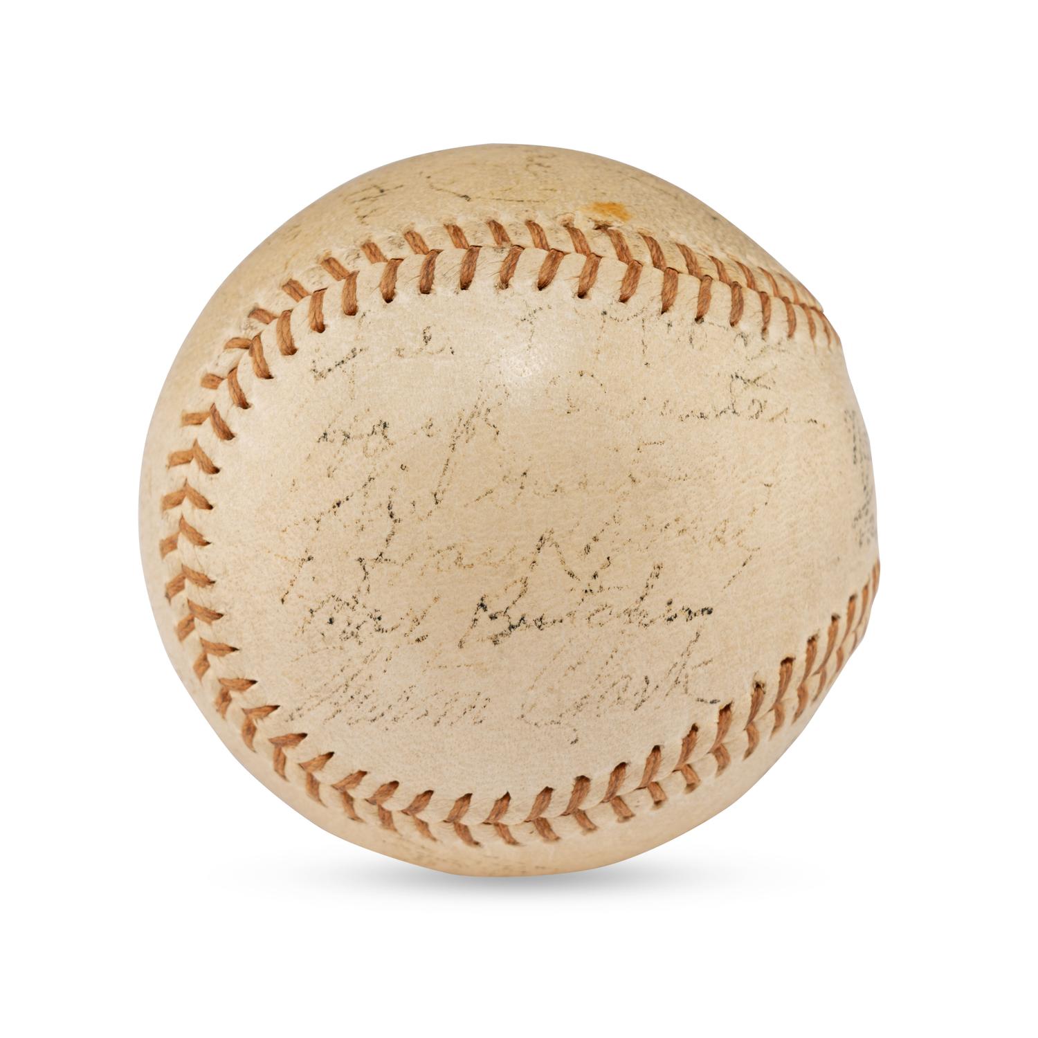 A 1936 Brooklyn Dodgers Team Signed Autograph Baseball (Beckett Authentication Services Letter of Authenticity)