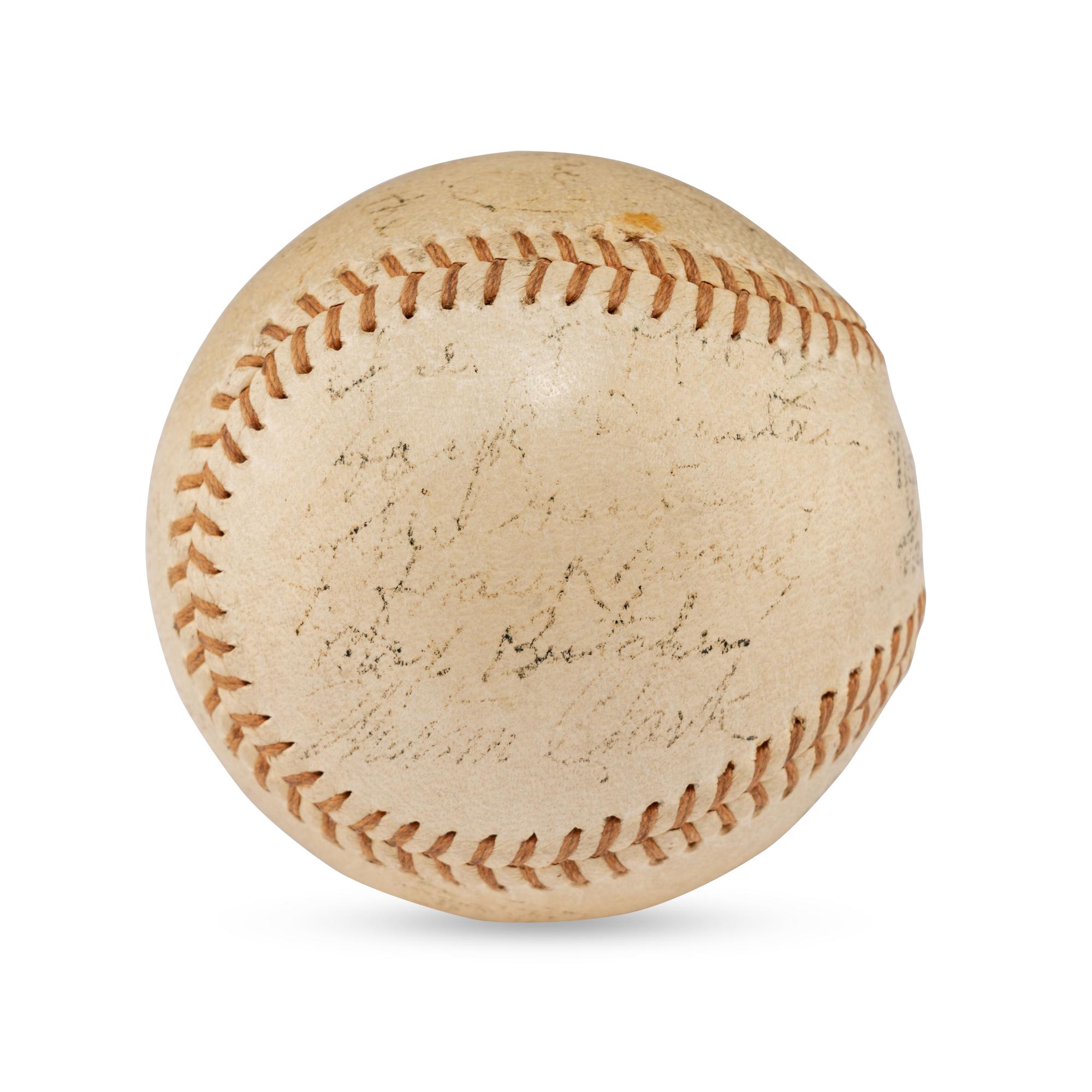 A 1936 Brooklyn Dodgers Team Signed Autograph Baseball (Beckett Authentication Services Letter of Authenticity)