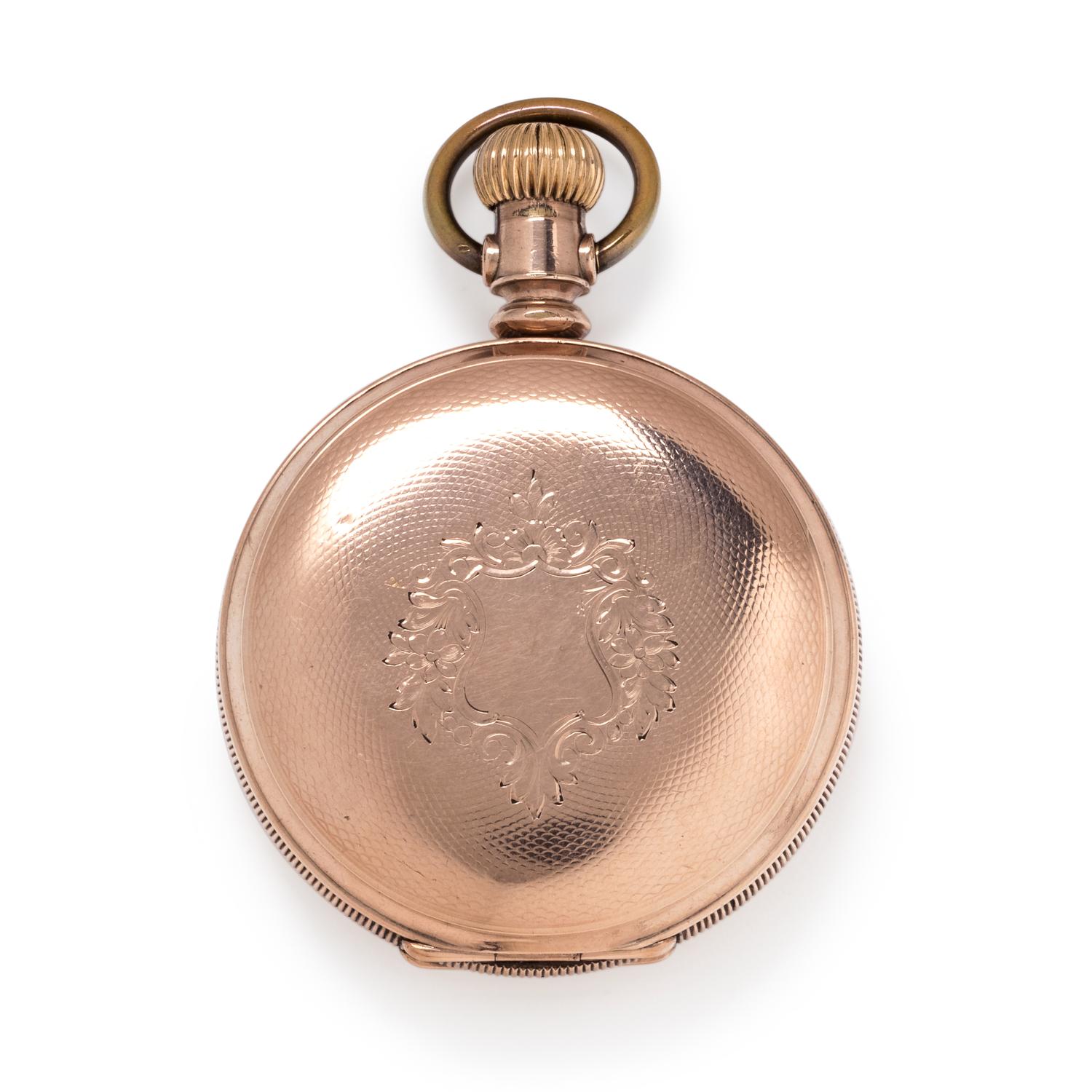 HAAS PRIVAT & CO., GOLD-FILLED HUNTER CASE POCKET WATCH