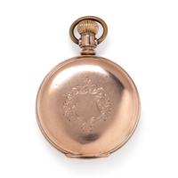 HAAS PRIVAT & CO., GOLD-FILLED HUNTER CASE POCKET WATCH