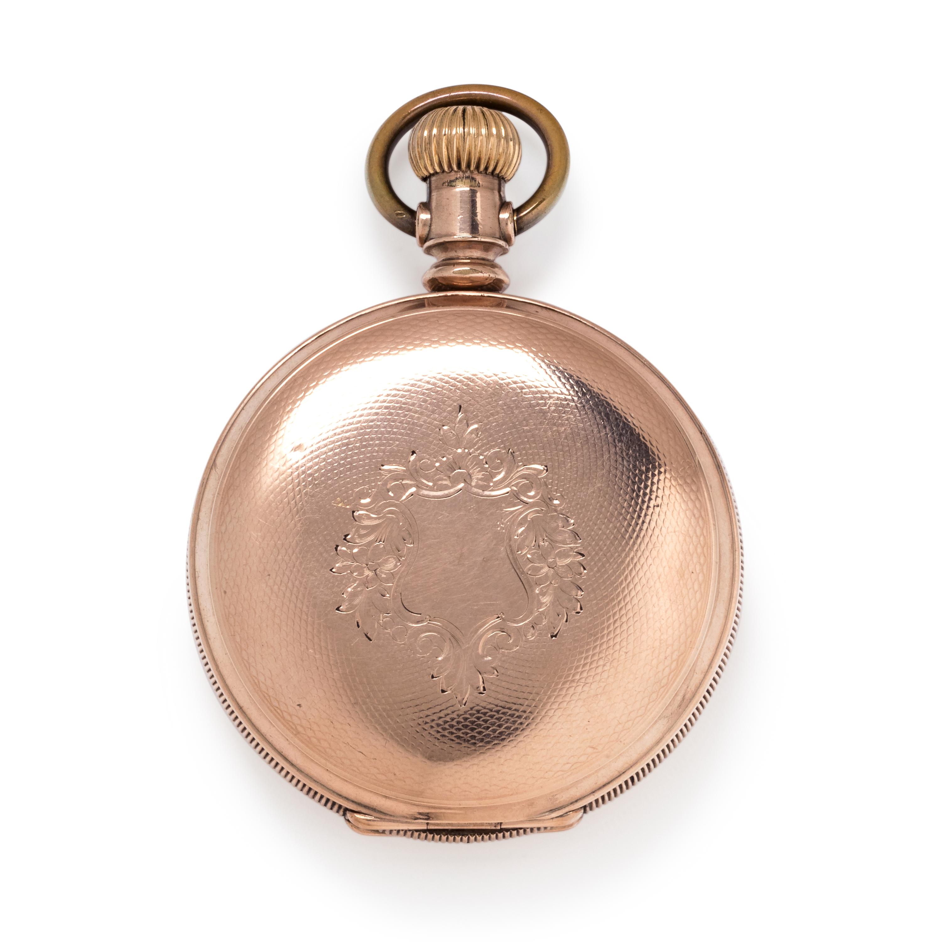 HAAS PRIVAT & CO., GOLD-FILLED HUNTER CASE POCKET WATCH