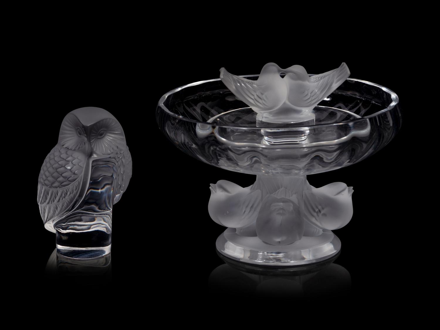 Three Lalique Table Articles