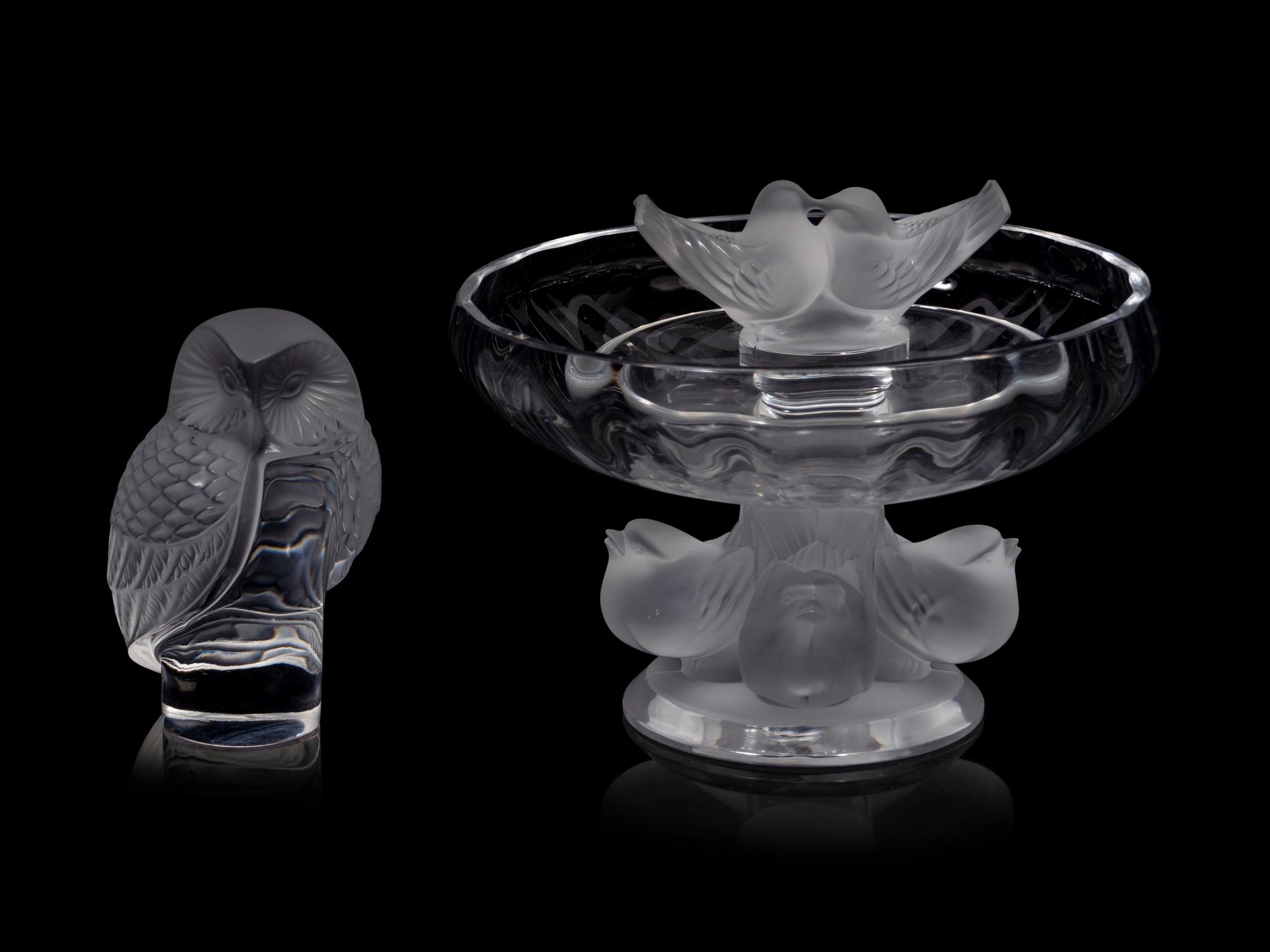 Three Lalique Table Articles