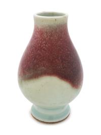 A Chinese Red Glazed Porcelain Bud-Form Vase