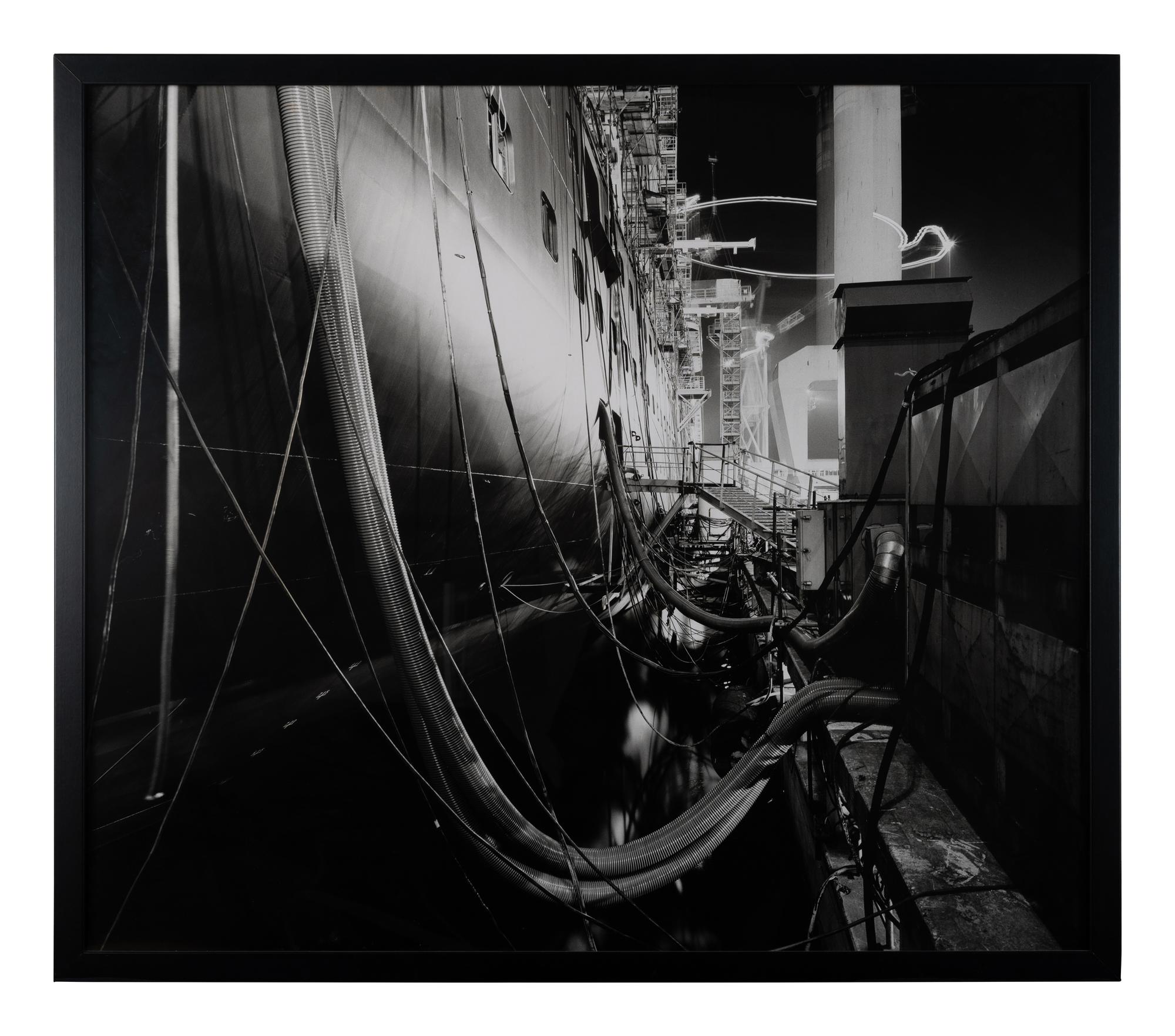 Luca Campigotto (born 1962) Marghera: Fincantieri ship under construction (with entanglement of tubes), 1997
